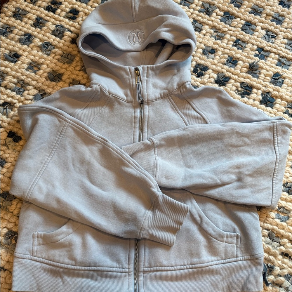 Lululemon oversized waist length scuba hoodie, powder blue